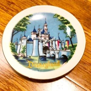 Disneyland castle vintage ceramic trinket decorative 4" dish